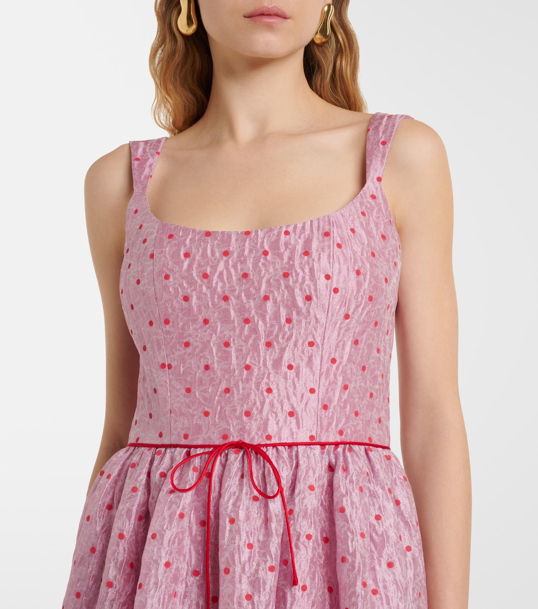 Markarian - Apple polka-dot corset dress