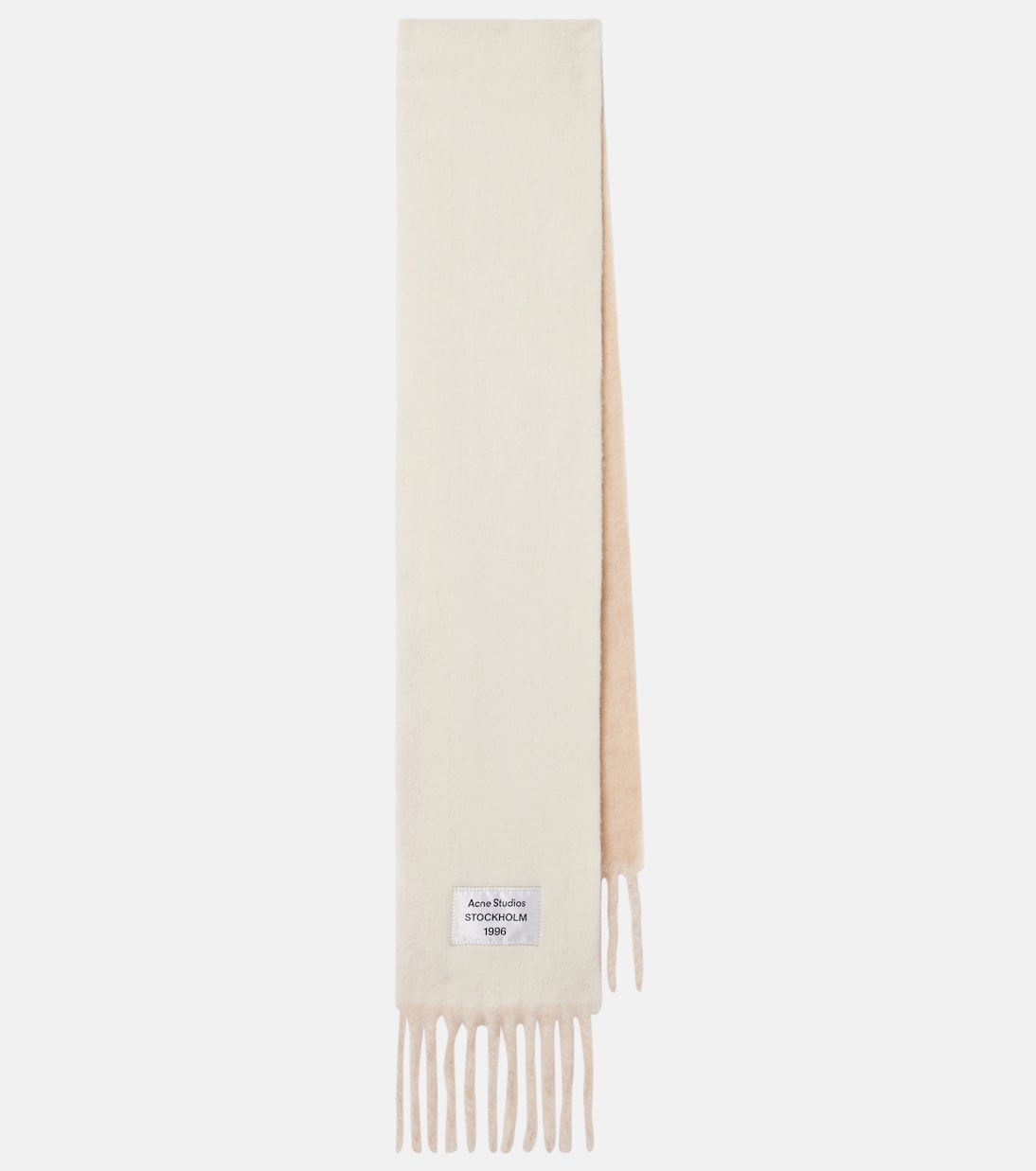 Acne Studios - Logo fringed alpaca and wool-blend scarf