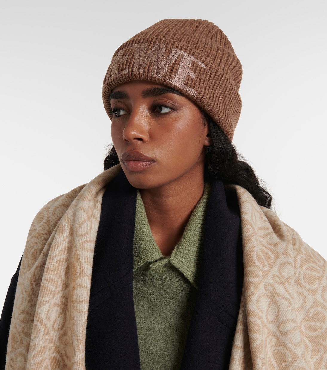 Loewe - Logo ribbed-knit wool-blend beanie