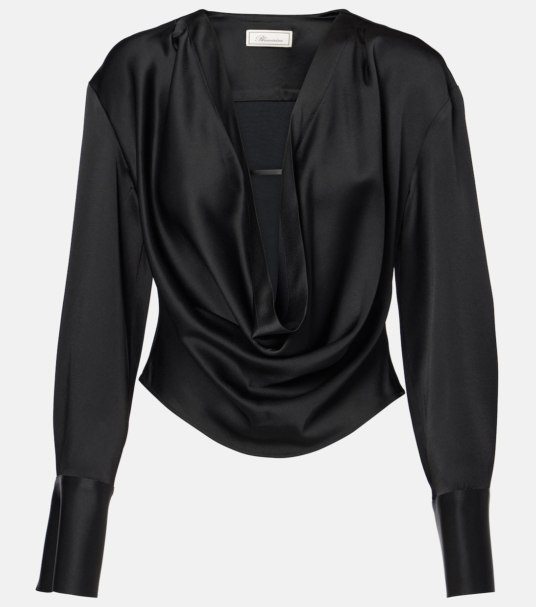 Blumarine - Envers draped satin top