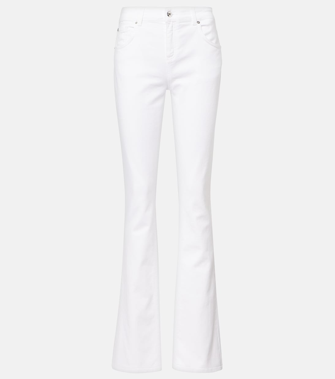 Blumarine - Chain-detail high-rise bootcut jeans