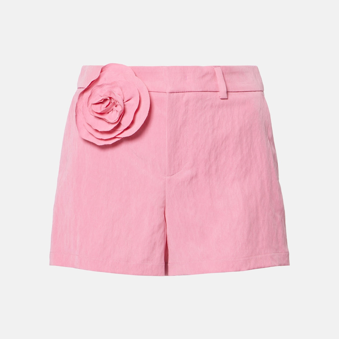 Blumarine - Floral-appliqué gabardine shorts