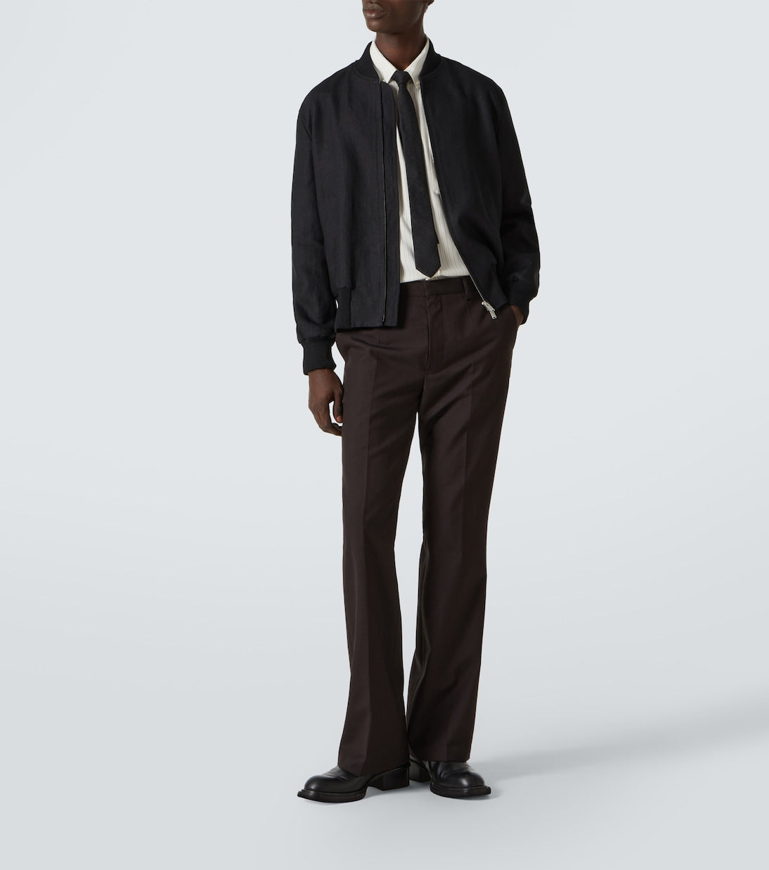 Lardini - Linen bomber jacket
