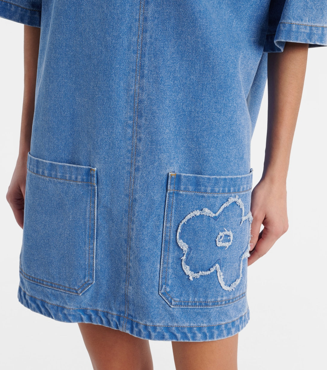 Marni - Patch-appliqué denim minidress