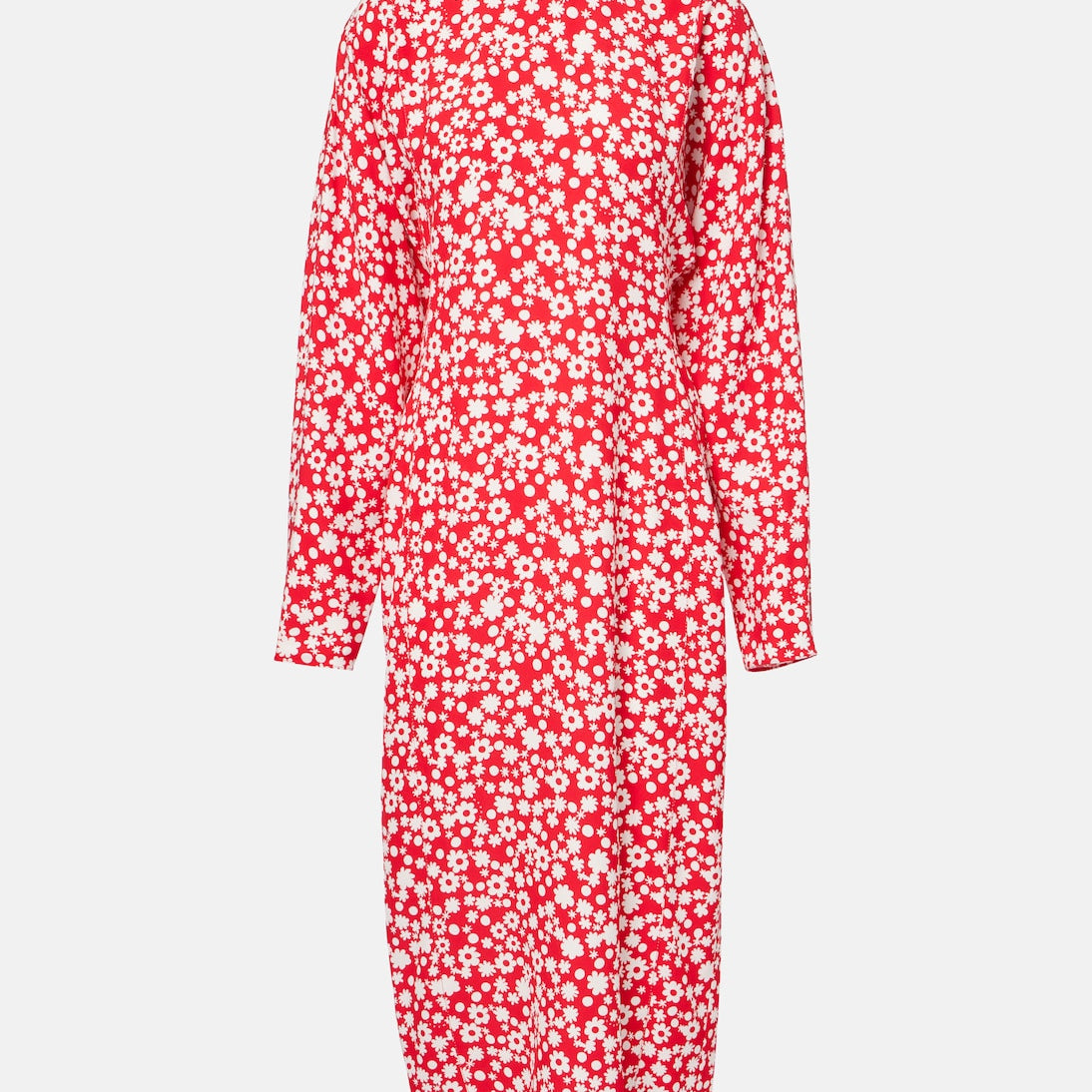Marni - Floral enver satin midi dress