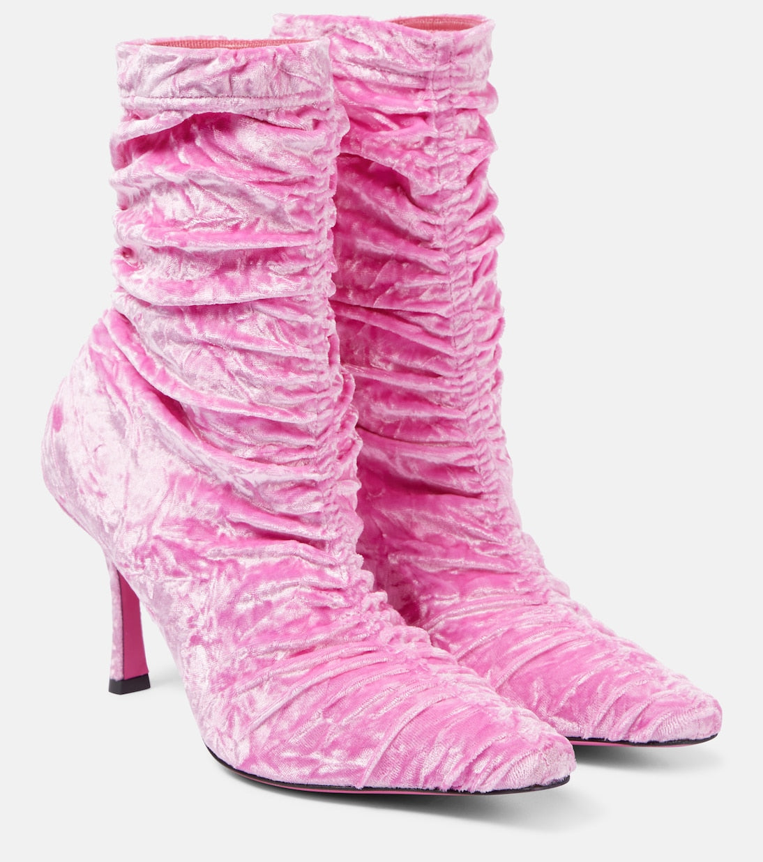 Jimmy Choo - Lotta 85 crushed velvet ankle boots