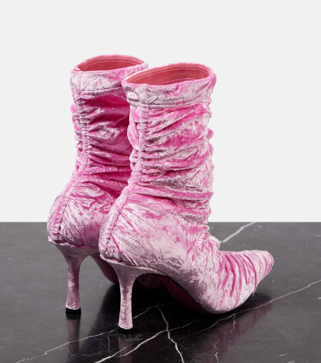 Jimmy Choo - Lotta 85 crushed velvet ankle boots