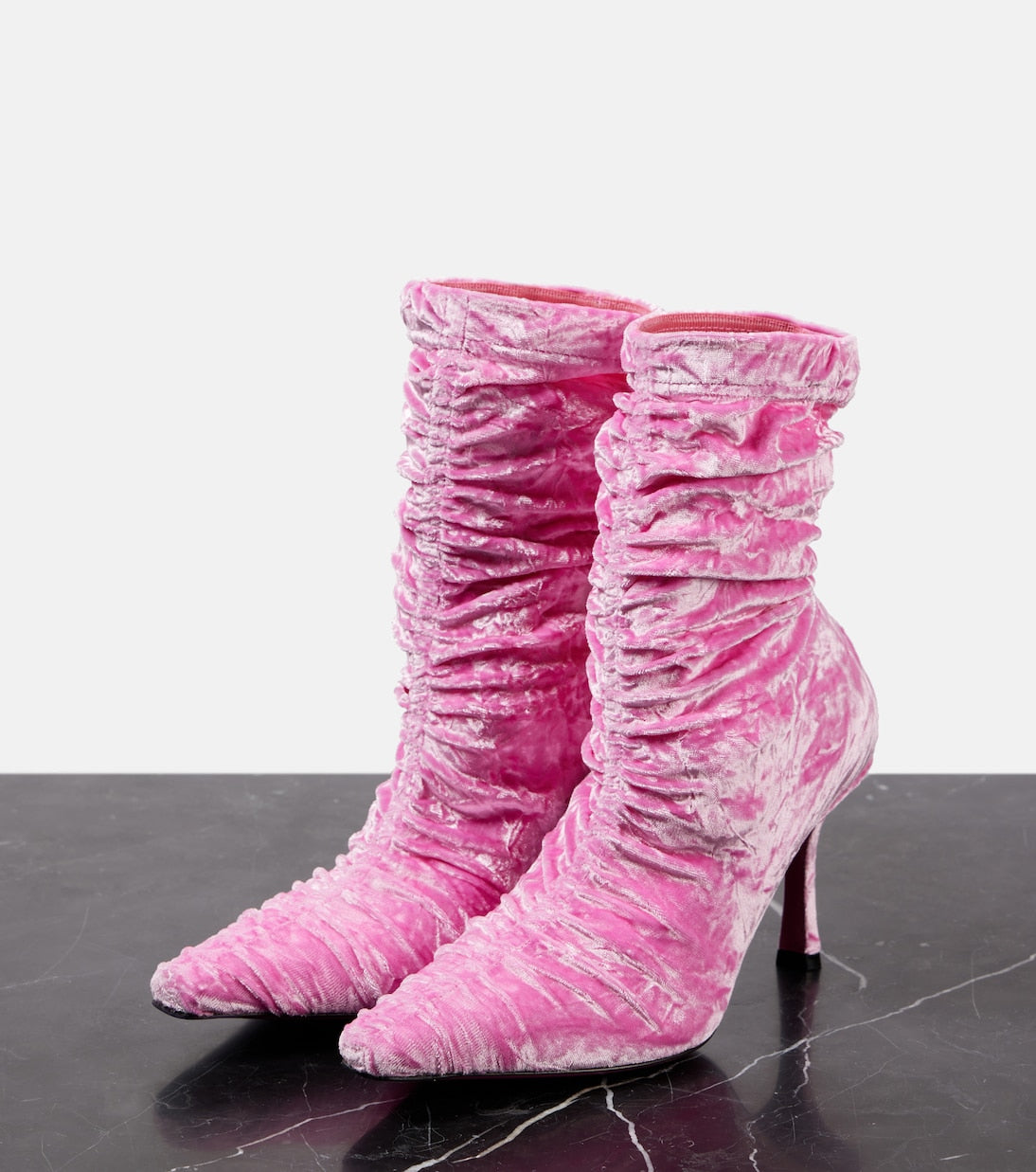 Jimmy Choo - Lotta 85 crushed velvet ankle boots