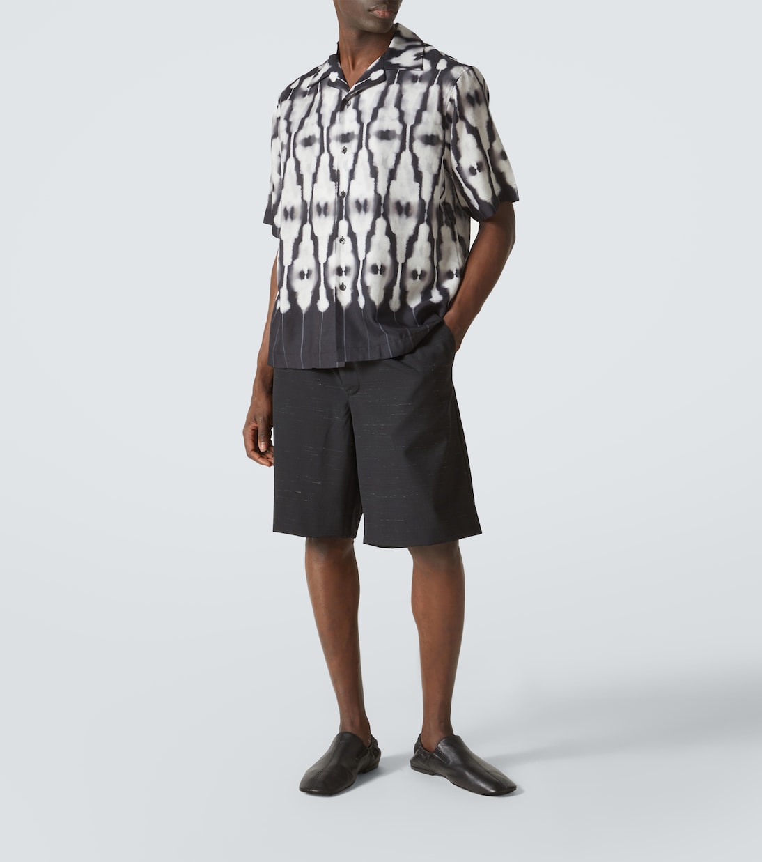 Commas - Ritual printed cotton and silk shirt