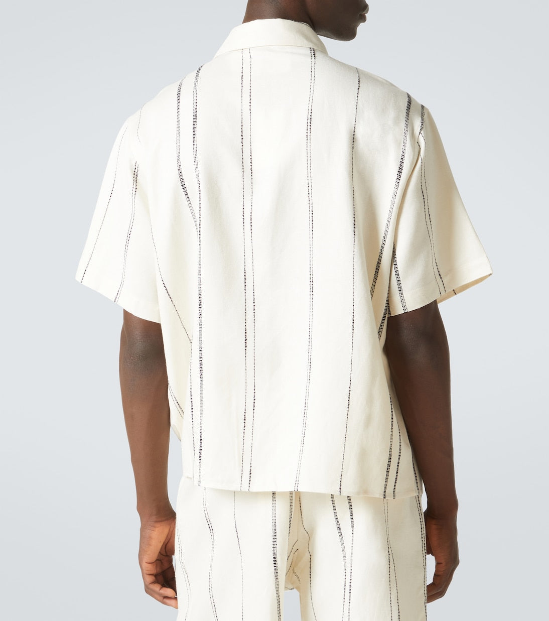 Commas - Striped linen and cotton shirt