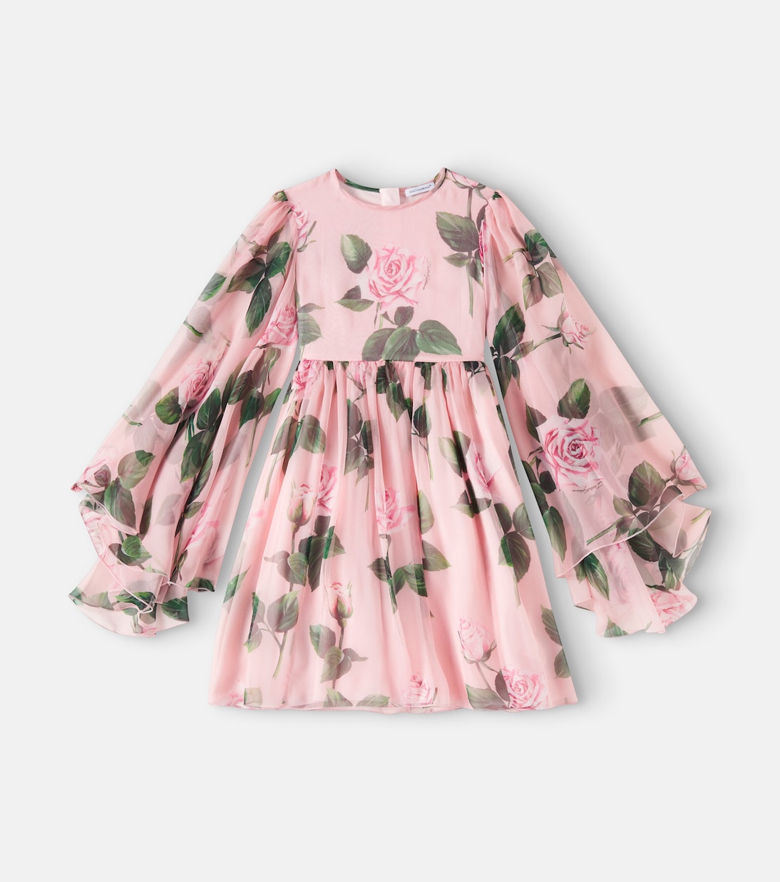Dolce&Gabbana Kids - Floral silk chiffon dress
