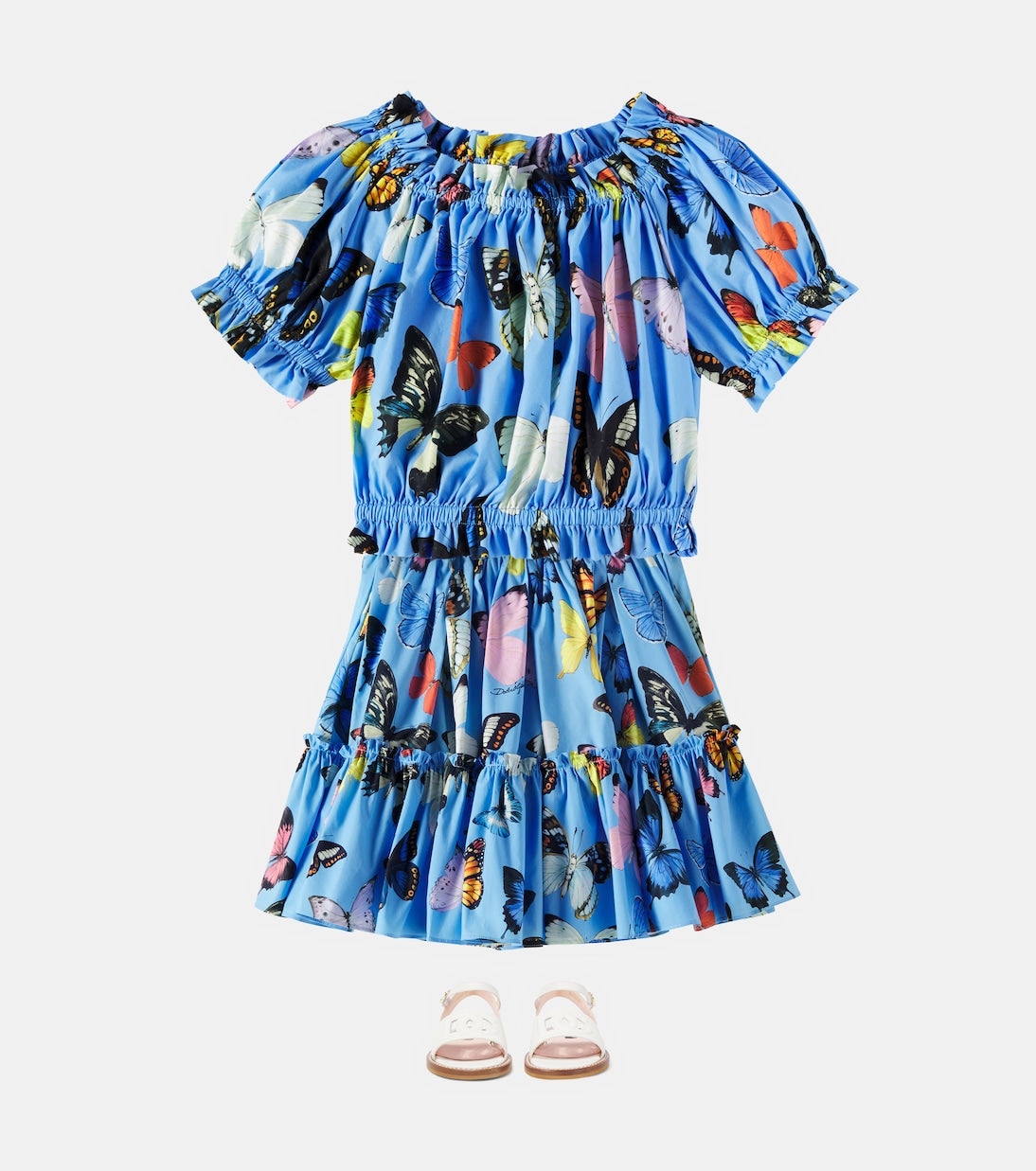 Dolce&Gabbana Kids - Printed cotton poplin top