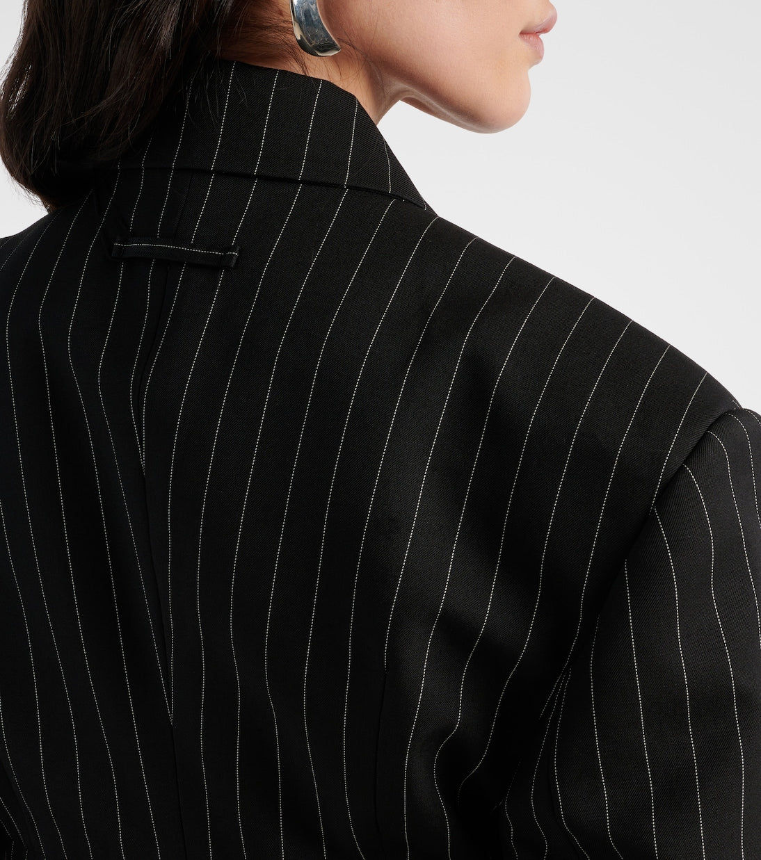 Jean Paul Gaultier - Pinstripe cropped wool blazer