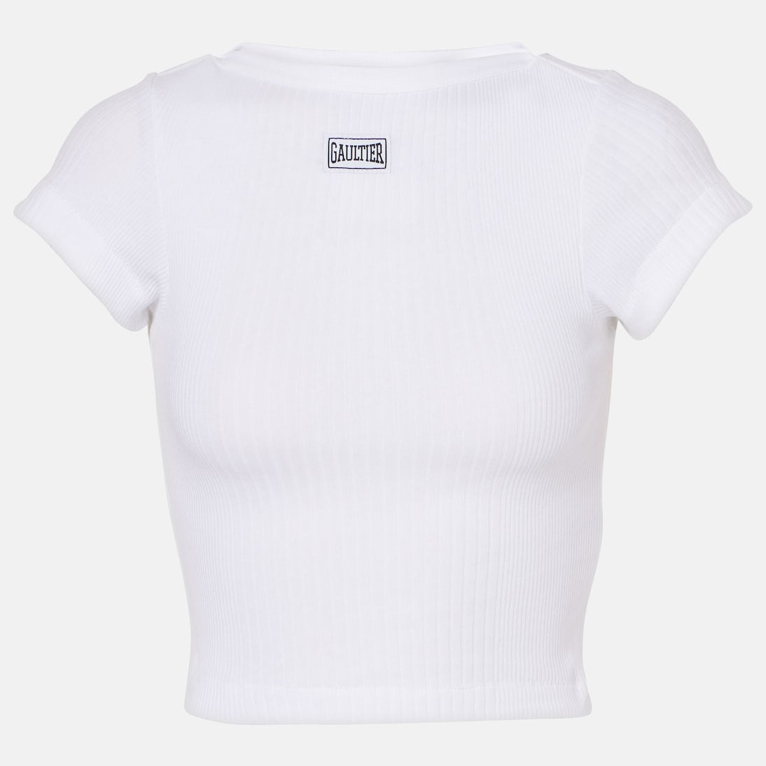 Jean Paul Gaultier - Logo cotton jersey crop top