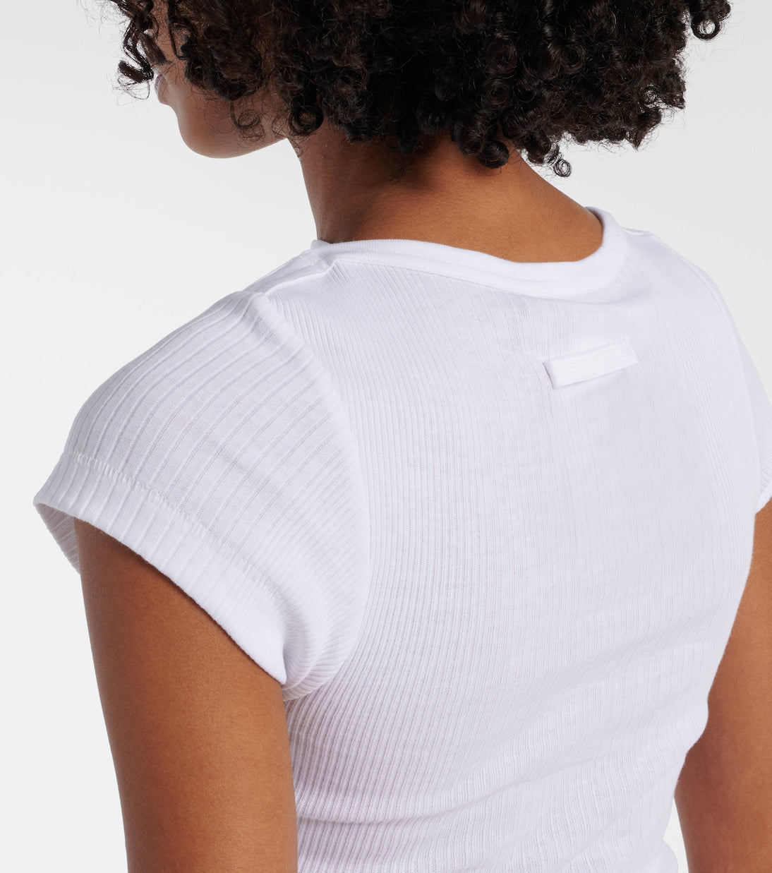 Jean Paul Gaultier - Logo cotton jersey crop top