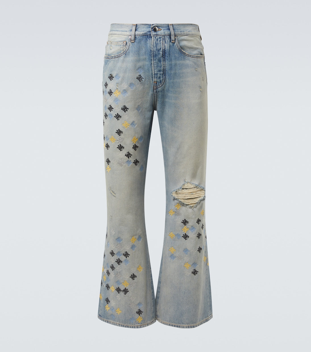 Amiri - Ma Quad embroidered flared jeans