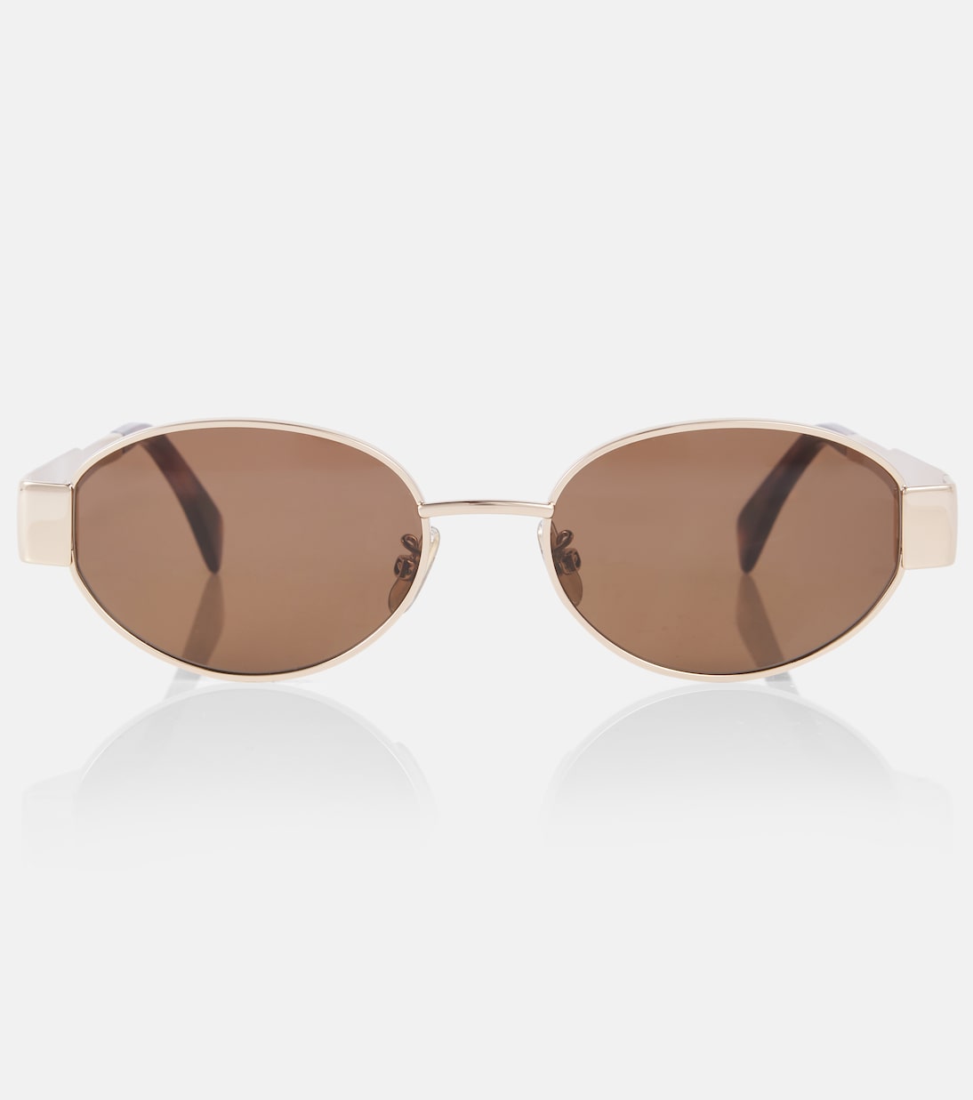Celine Eyewear - Triomphe Metal 01 oval sunglasses