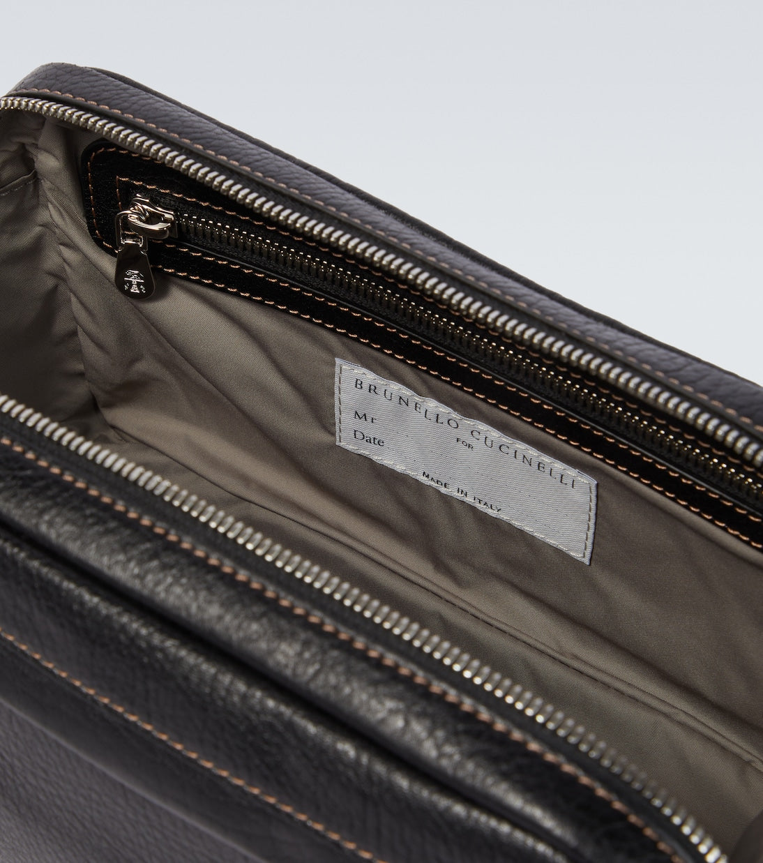 Brunello Cucinelli - Leather toiletry bag