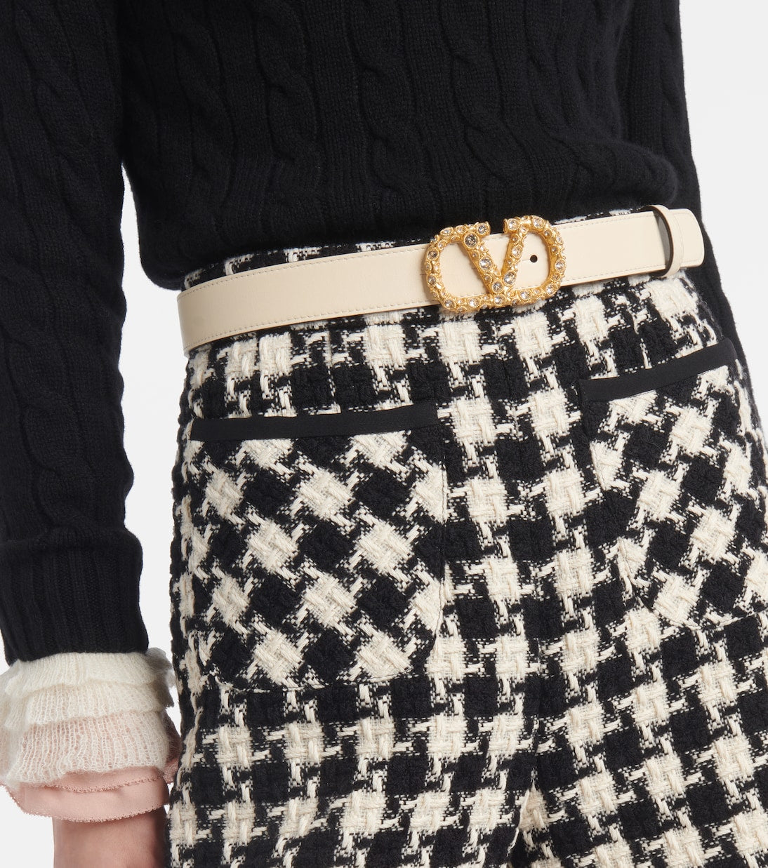 Valentino Garavani - VLogo Signature embellished leather belt
