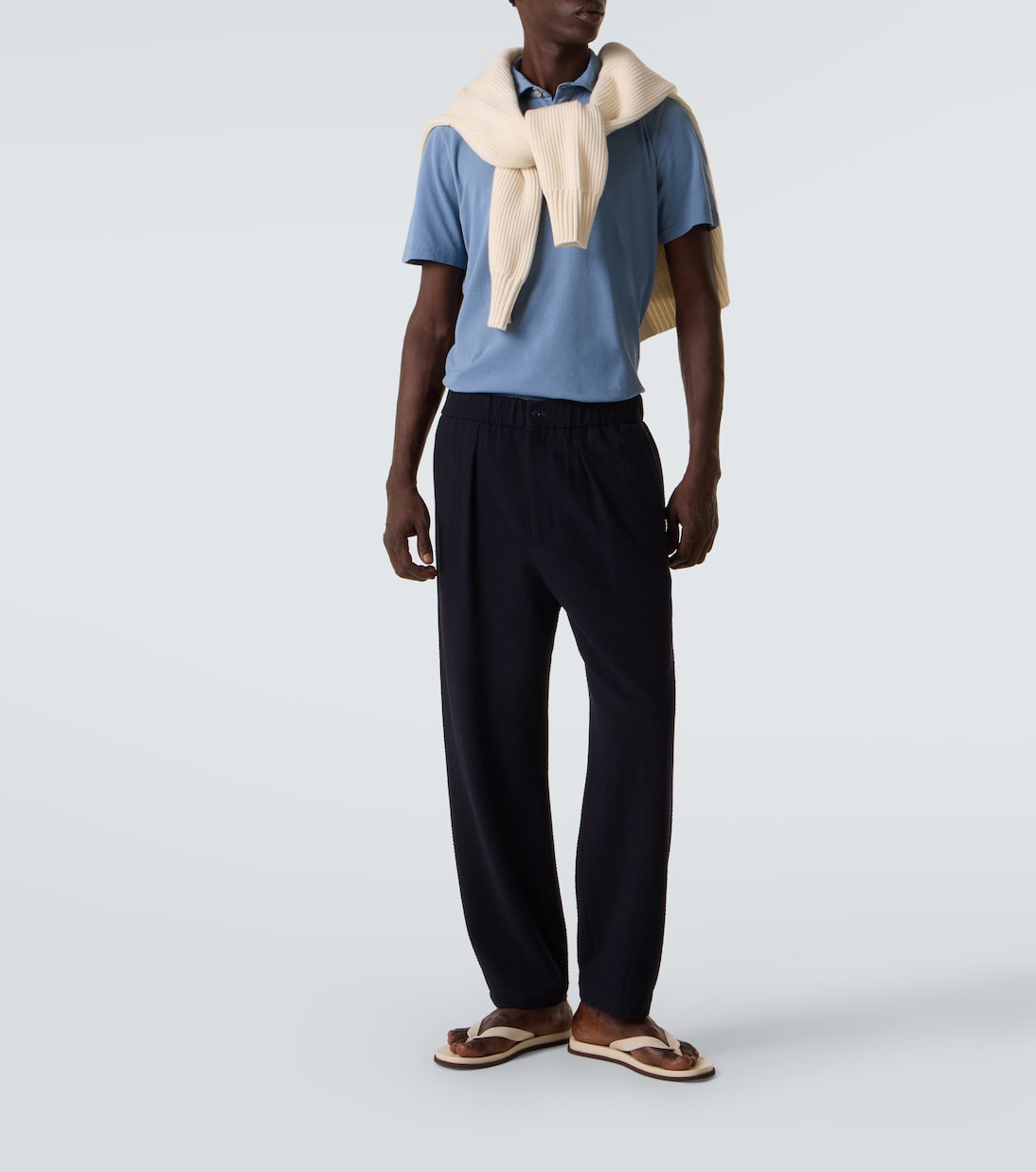 Fedeli - Cotton piqué polo shirt