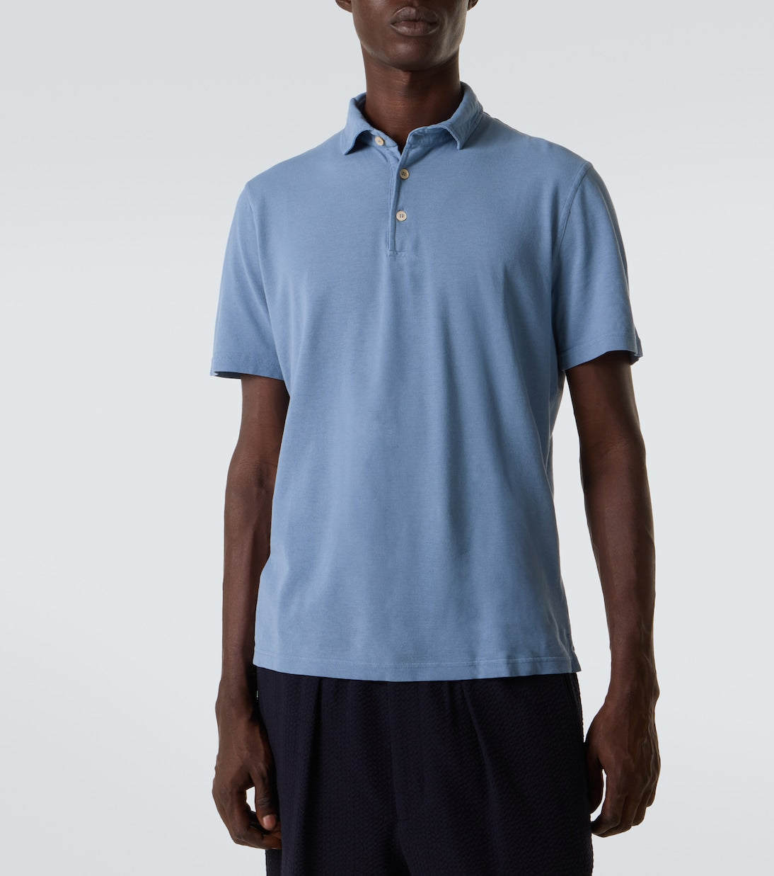 Fedeli - Cotton piqué polo shirt