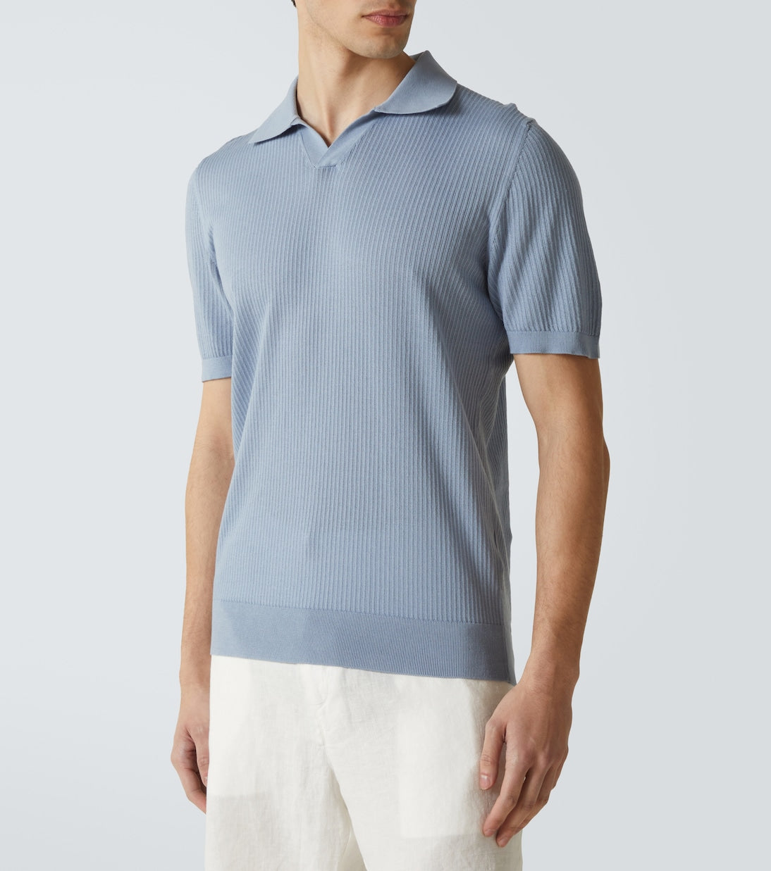 Fedeli - Cotton piqué polo shirt
