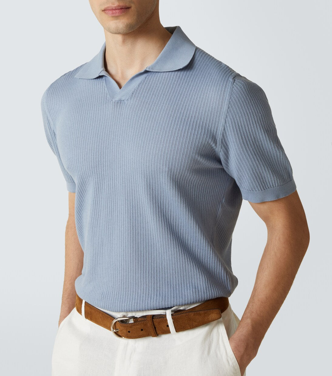 Fedeli - Cotton piqué polo shirt