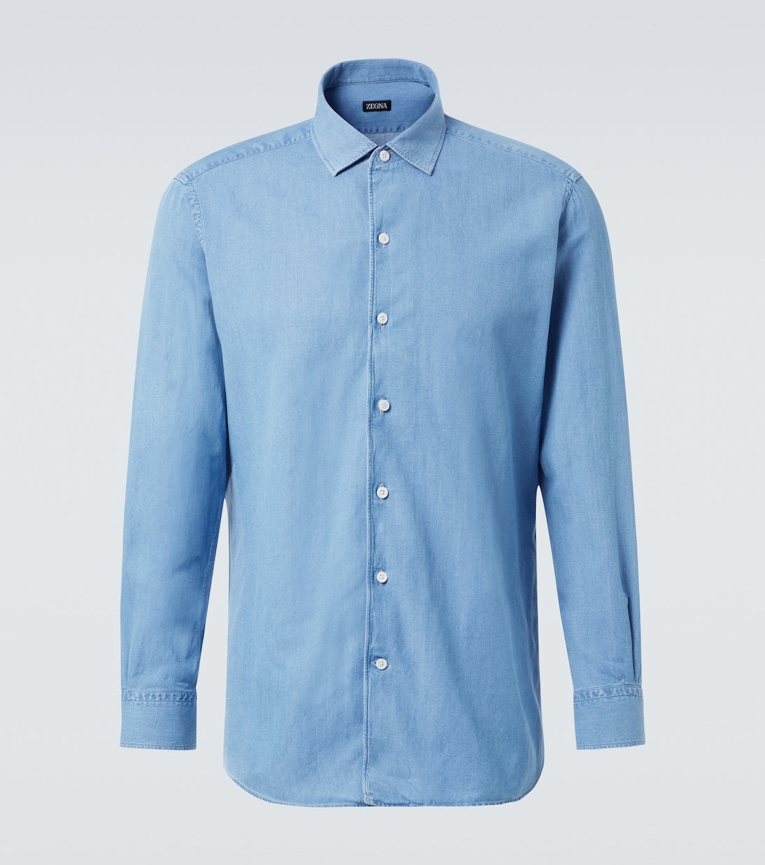 Zegna - Cotton and linen denim shirt