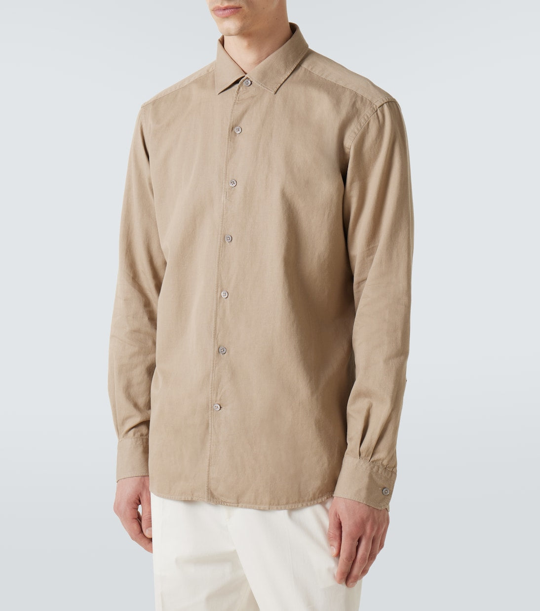 Zegna - Cotton and wool denim shirt