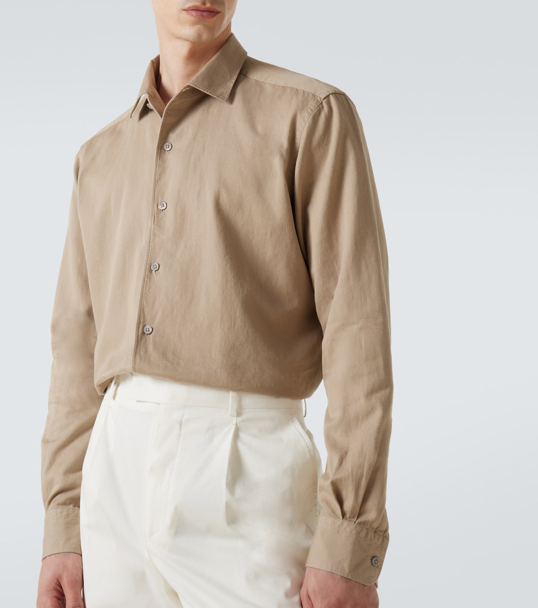Zegna - Cotton and wool denim shirt