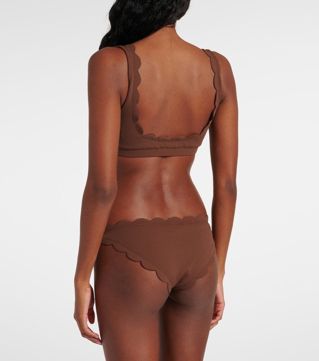 Marysia - Mini Palm Springs scalloped bikini top
