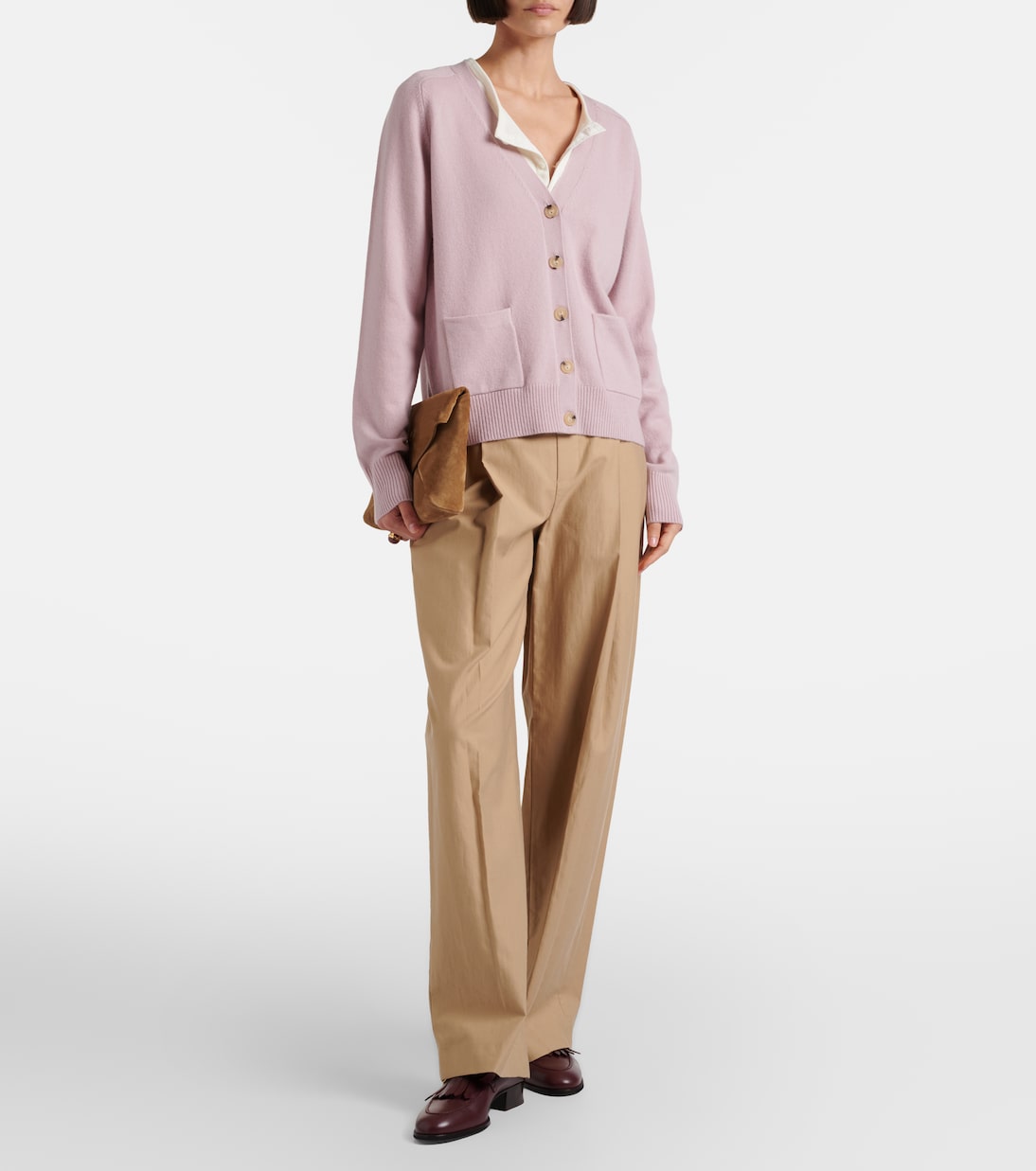 Vince - Cotton and wool wide-leg pants