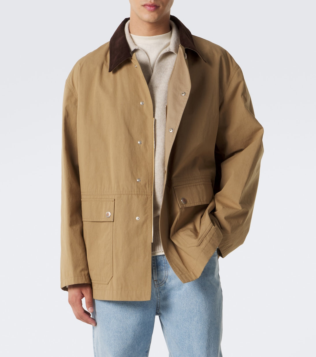 The Row - Frank corduroy-trimmed cotton jacket