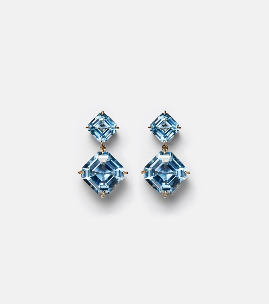Mateo - 14kt gold drop earrings with topazes