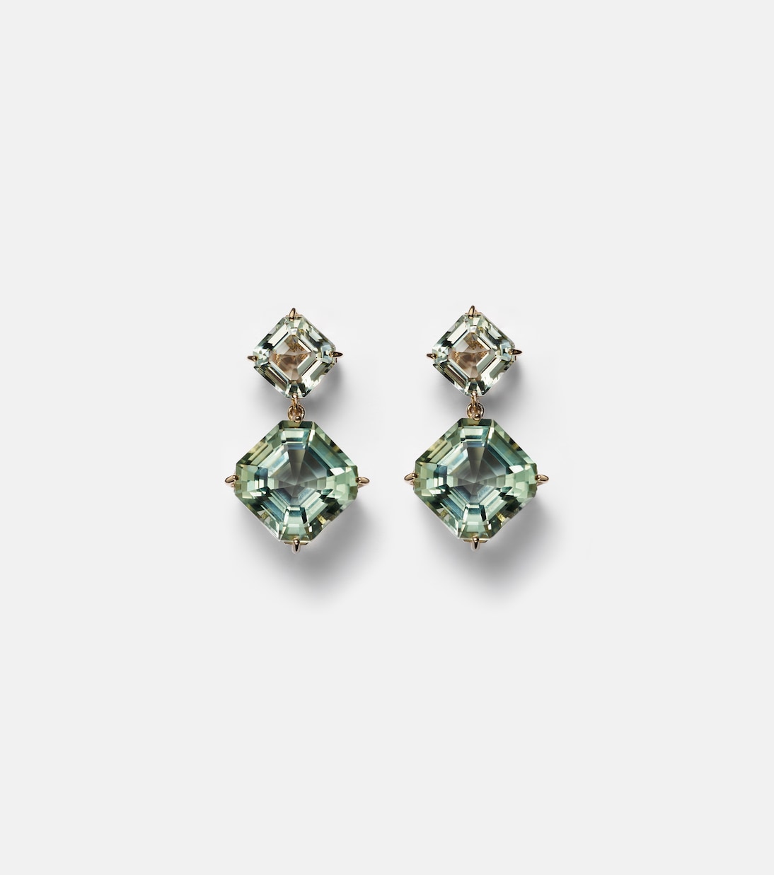 Mateo - 14kt gold drop earrings with amethysts