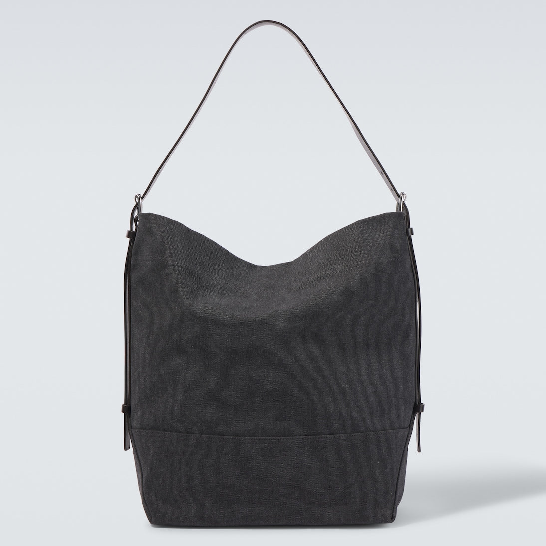 Lemaire - Leather-trimmed canvas tote bag