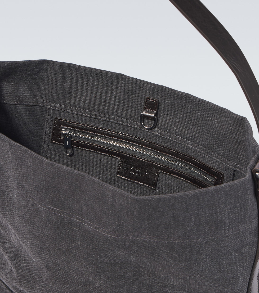 Lemaire - Leather-trimmed canvas tote bag