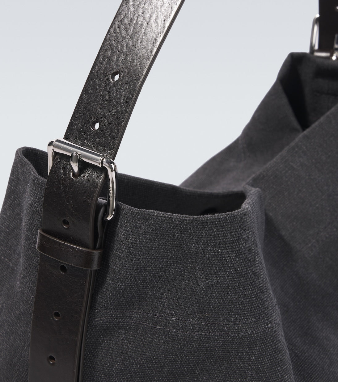 Lemaire - Leather-trimmed canvas tote bag