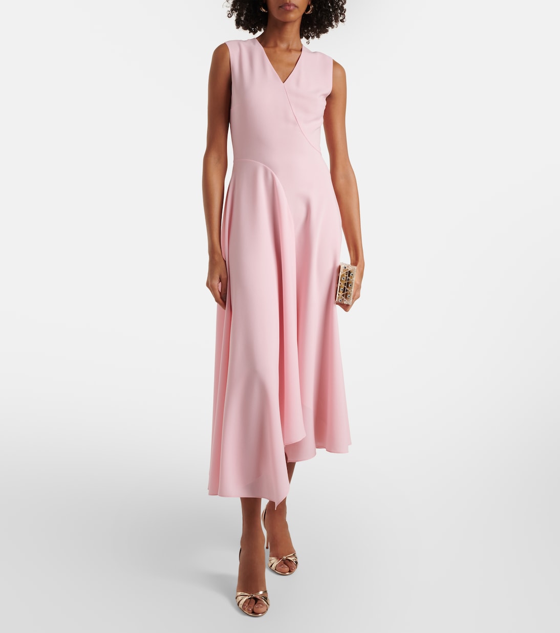 Roksanda - Miral asymmetric satin midi dress