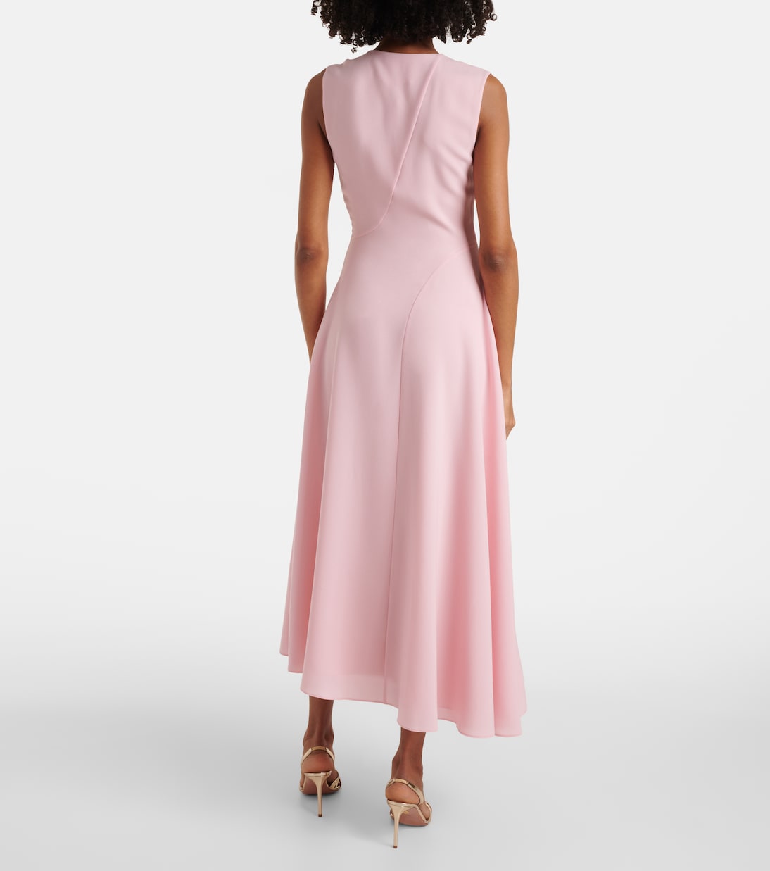 Roksanda - Miral asymmetric satin midi dress