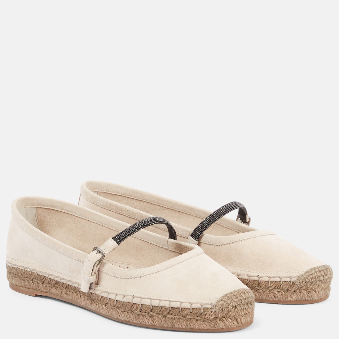 Brunello Cucinelli - Monili suede espadrilles