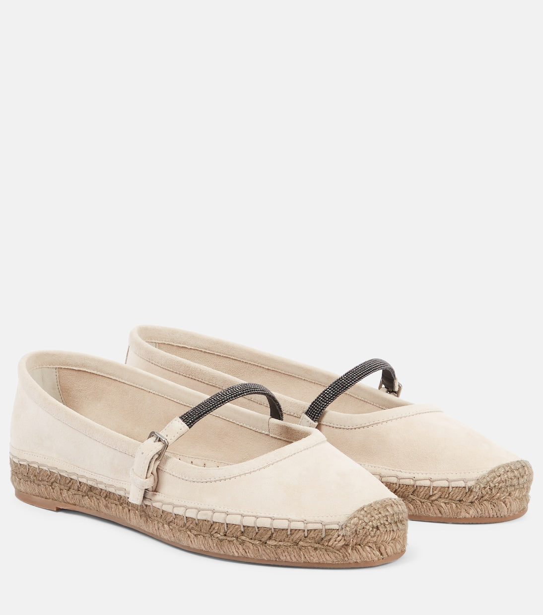 Brunello Cucinelli - Monili suede espadrilles
