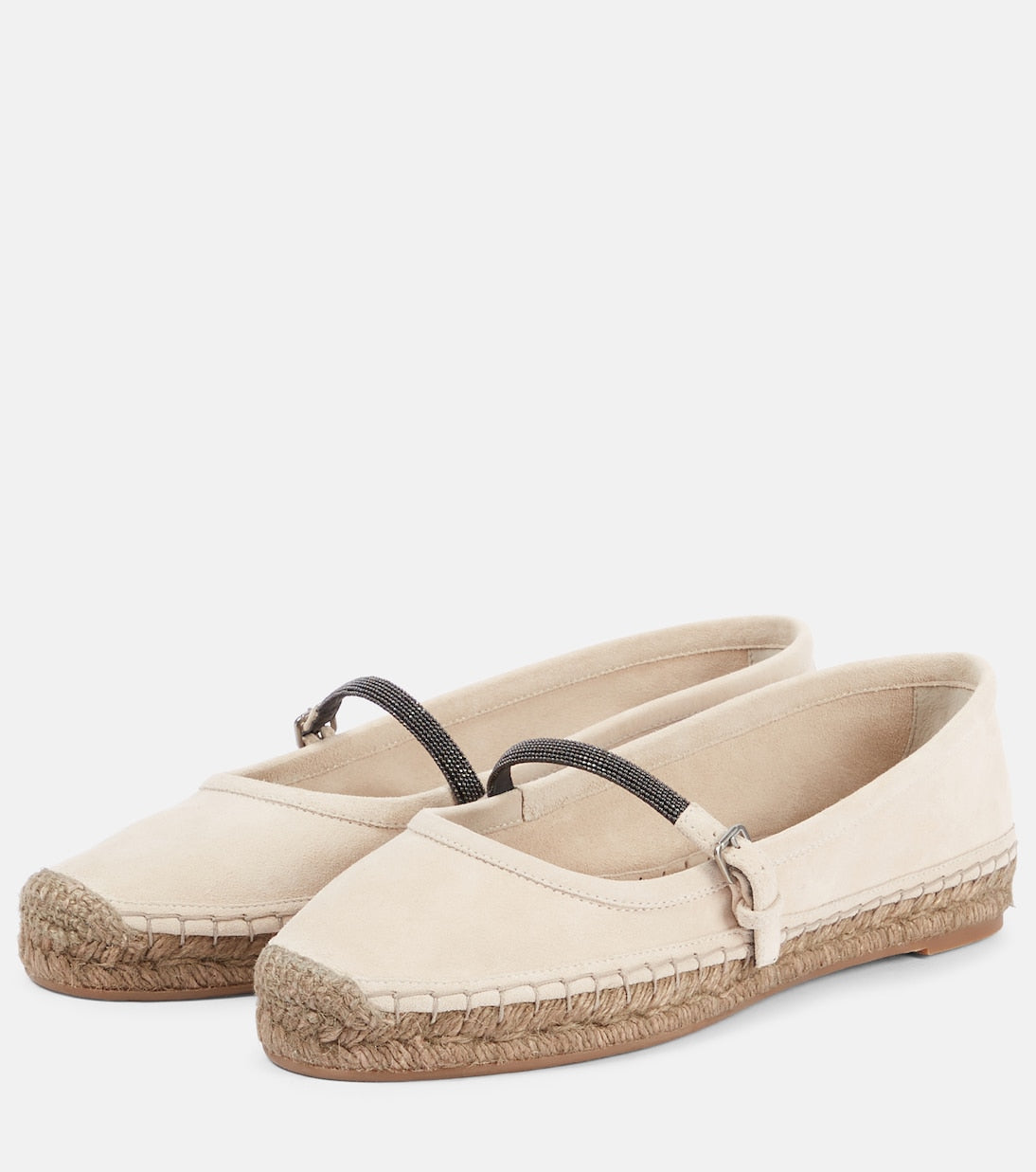Brunello Cucinelli - Monili suede espadrilles