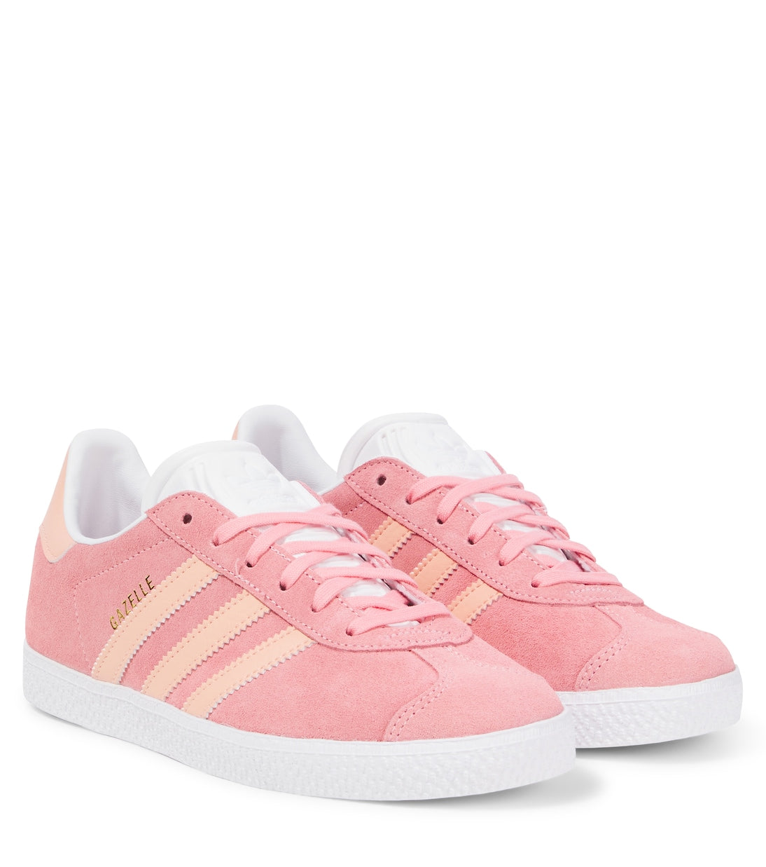 Adidas Originals Kids - Gazelle leather-trimmed suede sneakers