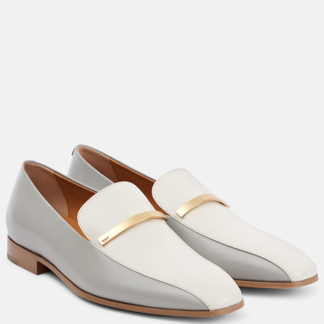 Tod's - Paneled leather loafers