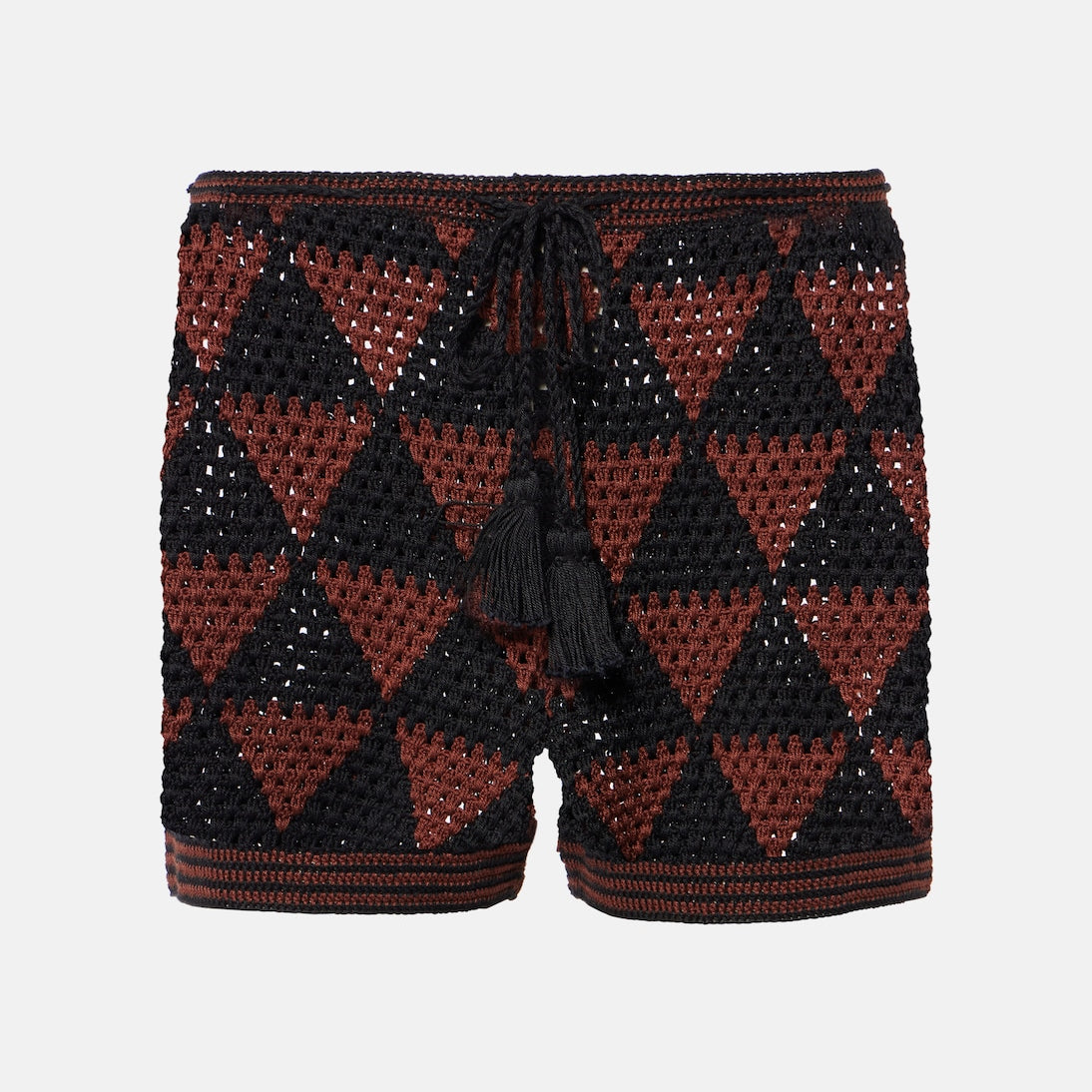 Anna Kosturova - Malia crochet high-rise cotton shorts