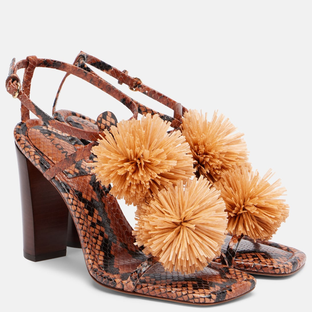 Ulla Johnson - Isolde raffia-trimmed leather sandals