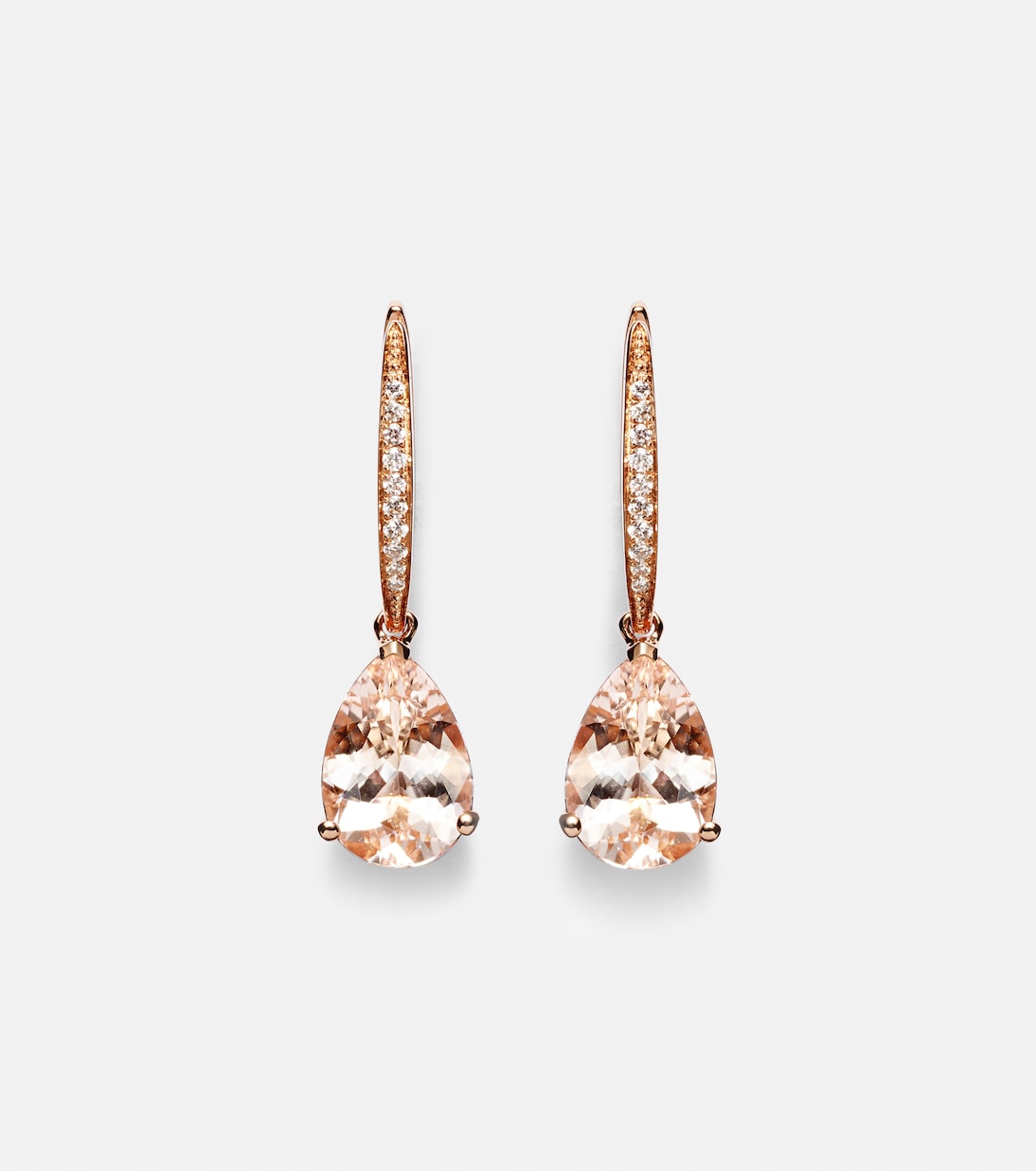 Bucherer Fine Jewellery - Blush 18kt rose gold earrings with diamonds and morganites