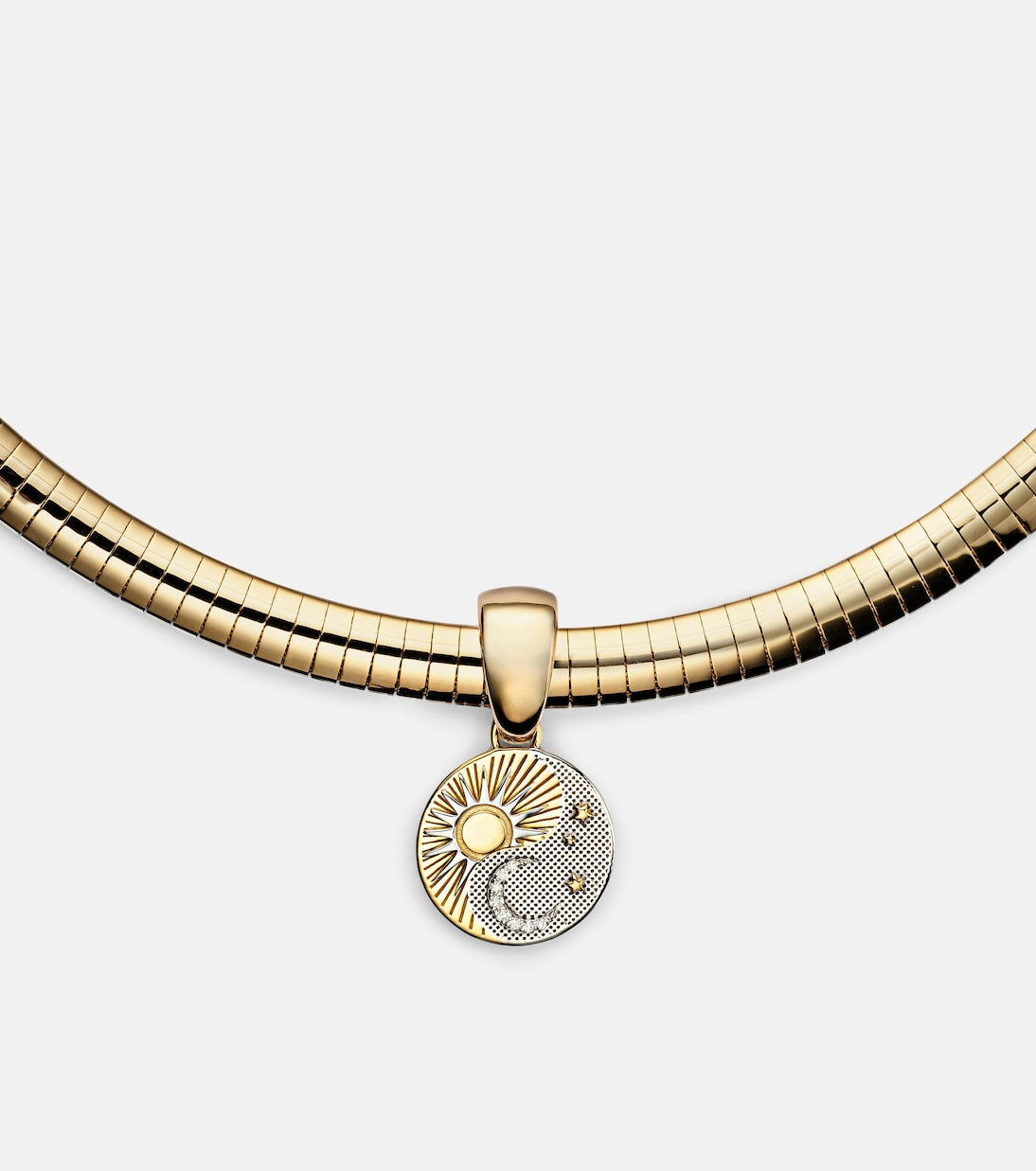 FoundRae - Balance Foundational Keys 18kt yellow and white gold necklace with diamonds