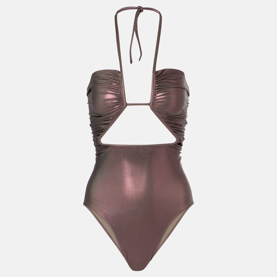 Rick Owens - Metallic halterneck swimsuit
